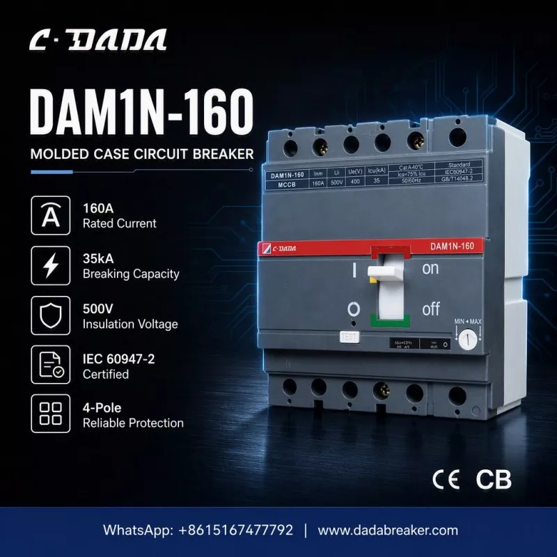 ਉਦਯੋਗਿਕ ਨੈੱਟਵਰਕਾਂ ਲਈ ਸ਼ੁੱਧਤਾ ਸੁਰੱਖਿਆ: C·DADA DAM1N-160 MCCB